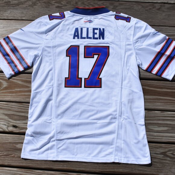 New!! Josh Allen New York Buffalo Bills White Football Jersey Adult Men's Sizes - Picture 1 of 2